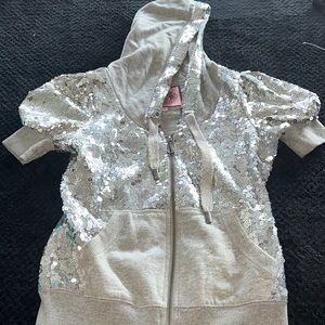 Sequins sweatshirt gray very fashionable